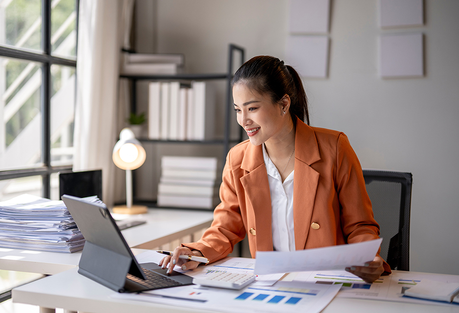 Tax professional reviewing Section 448(c) gross receipts test and small business tax benefits for accounting method planning
