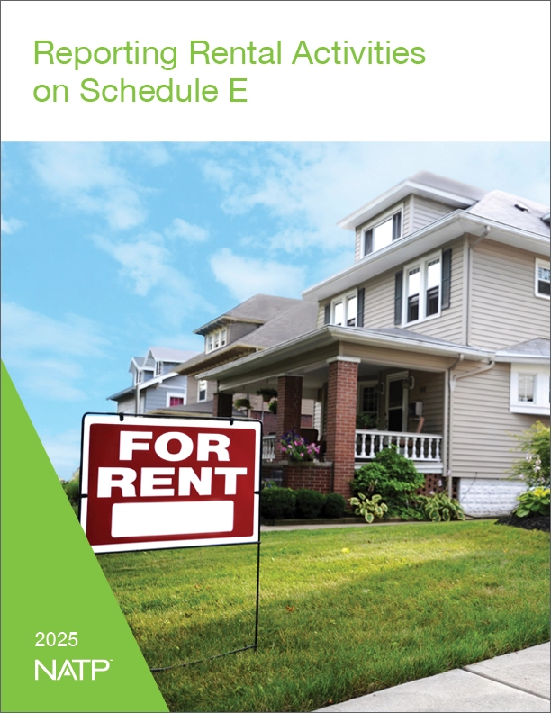 Reporting Rental Activities on Schedule E textbook (2025) | NATP
