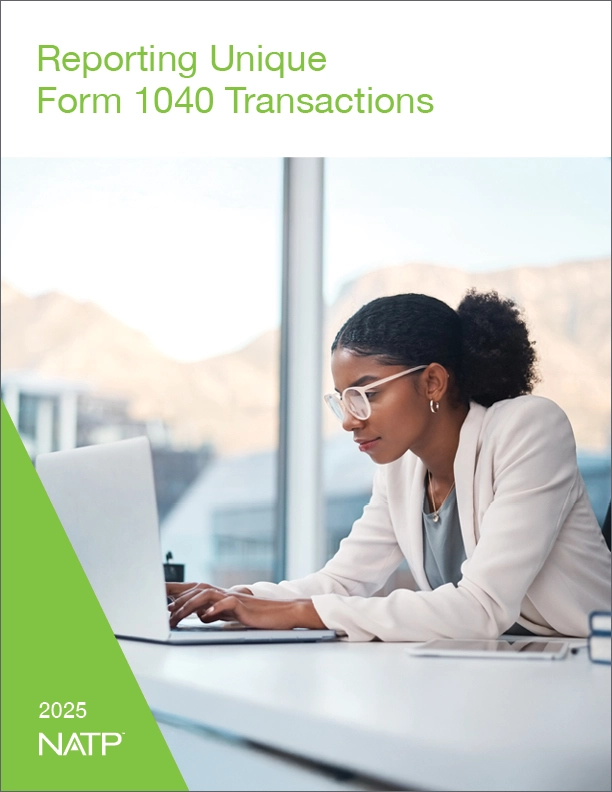 Reporting Unique Form 1040 Transactions textbook (2025) | NATP